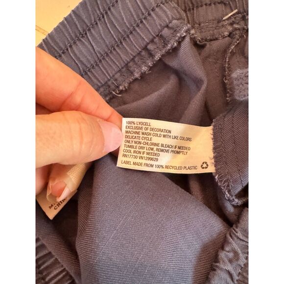 Knox Rose Blue Lyocell Jogger Small Boho Side Stripe Drawstring Casual Lounge - Picture 4 of 8